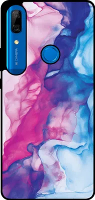 Immagine prodotto di Smartphonica Custodia per Huawei P Smart Z / Y9 Prime (2019) con stampa marmo rosa blu - TPU Backcover Case Rose Blue Marble Design