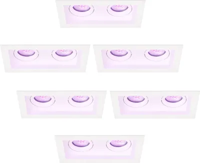 Produktbild von Ledvion 6er Set LED Einbaustrahler Weiss 4.9W RGB CCT dimmbar