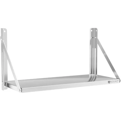 Produktbild von Expondo Royal Catering Wandbord - klappbar - 80 x 30 cm - 40 kg - Edelstahl