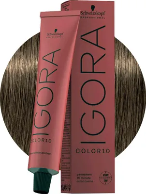 Produktbild von Schwarzkopf Haarfarbe Professional Igora Color 10 Permanent 10 Minute Color Creme 7-1 Medium Blonde Cendré