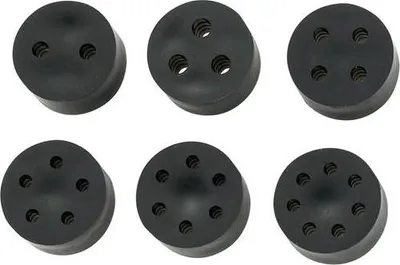 Produktbild von TRU COMPONENTS TC-10820776 TC-MH18-2D203 Mehrfachdichteinsatz M20 2 x 3.0 - 4.1mm Gummi Schwarz 50St.
