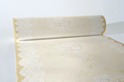 Produktbild von Airlaid Tischläufer Franziska in Beige, 40 cm x 24 m , 1 Stück - Mank - Floral