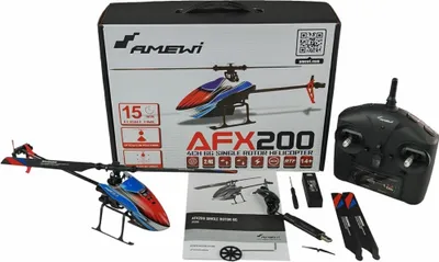 Obrázok produktu pre AMEWI AFX200 - Jednorotorový vrtuľník - modrý/červený/čierny