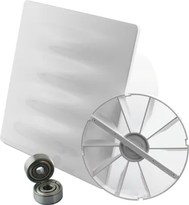 Produktbild von Wohnraumlüfter Lüfter Deckenlüfter Ventilator Badventilator Badlüfter Kugellager Rückstauklappe Ø 100 mm Standard Hochglanz weiß
