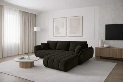 Produktbild von Kaiser Möbel Ecksofa mit schlaffunktion und bettkasten TOKYO PREMIUM, stoff MONOLITH, Dunkelgrau, Rechts