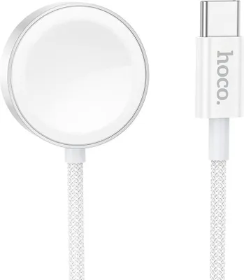 Produktbild von Drahtloses Ladegerät Hoco 2,5W USB C kompatibel mit Apple Watch und Samsung Watch CW59 weiß