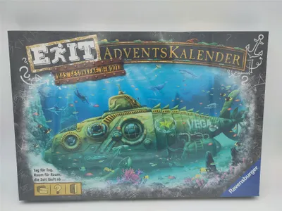 Produktbild von Ravensburger EXIT Adventskalender 2020 - Das gesunkene U-Boot Advent Exit Game