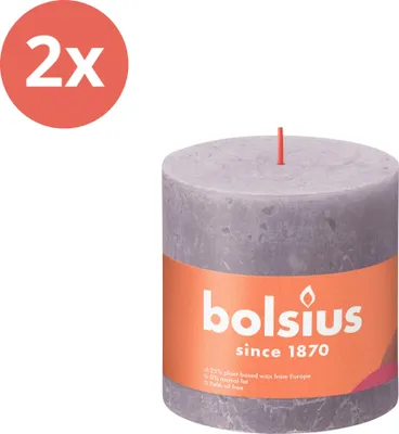 Obrázek produktu pro Bolsius - Rustikální svíčka - 100/100 - 1 kus v balení - Matná levandule - výhodné balení - 2 kusy