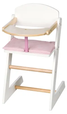 Produktbild von roba Puppenhochstuhl 'Scarlett', für Puppen & Babypuppen, weiß lackiert