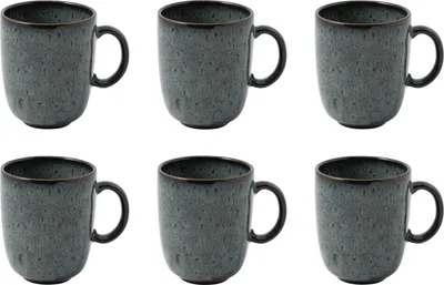 Produktbild von like. by Villeroy & Boch Lave Gris Kaffeebecher 400ml 6er Set grau Steingut