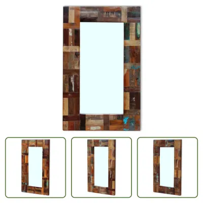 Obrázok produktu pre The Living Store Zrkadlo zo starého dreva 80x50 cm