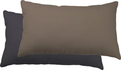 Produktbild von 2er Pack Kissenbezug Kissenhülle 40x80cm Uni Wende anthrazit taupe Microfaser