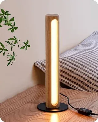 Zdjęcie produktu dla Lampka nocna LED drewniana minimalistyczna ściemnialna