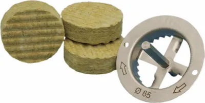 Produktbild von Abdeckrondelle aus Mineralwolle Rondelle WDVS Dämmstoffdübel 100 + Fräse Ø65mm