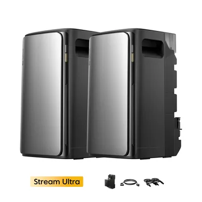 Produktbild von Balkonkraftwerk Speicher 3840Wh, Ecoflow Stream Ultrax2 All-in-One Speicher für Balkonkraftwerk mit Smart Meter, 2300W AC Ausgang, 4-MPPT, 0% VAT