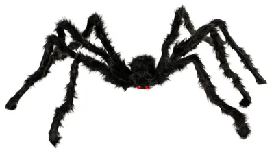 Produktbild von Schwarze Dekospinne mit roten LED Augen 128cm