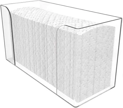 Durchsichtiger Serviettenspender für Z-/C-Falz, 29x10,6x17 cm