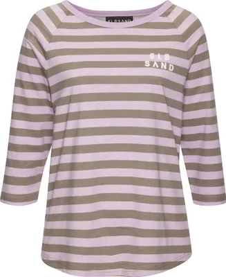 Produktbild von Elbsand 3/4-Arm-Shirt Celina flieder-taupe gestreift Größe L