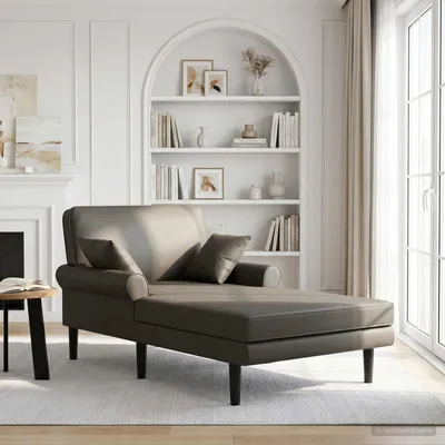 Produktbild von Möbel Chaiselongue Grau Kunstleder - Recamieren &9542