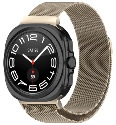 Obrázek produktu pro Pro Samsung Galaxy Watch Ultra 47mm Milan Metal Steel Mesh Náhradní řemínek s magnetickou sponou Beige