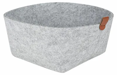 Productafbeelding van Justinus Filzkorb, vierkant, 22 cm, lichtgrijs