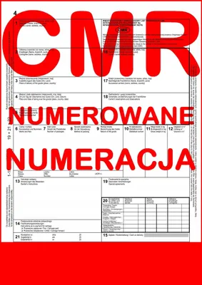 Zdjęcie produktu dla CMR List Przewozowy 100 kartek - 4 odcinki - 25 kompletów - NUMERACJA