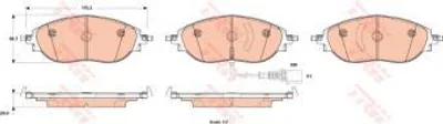 Produktbild von TRW Scheibenbremsbelage GDB1917 vorne Bremssteine 7010309 3322938132323