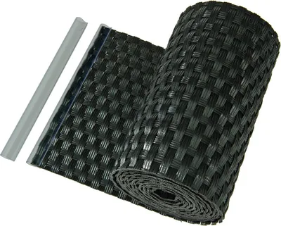 Produktbild von Sichtschutzstreifen Zaunblende aus PE-Rattan – schwarz
