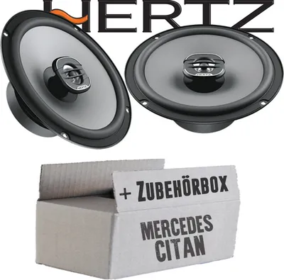 Produktbild von Lautsprecher Boxen Hertz X 165 - 16,5cm Koax Auto Einbauzubehör - Einbauset passend für Mercedes Citan Front - justSOUND