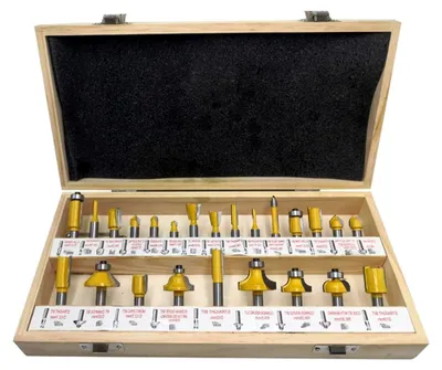 Produktbild von 24-teiliges 8 mm Set für Holzbearbeitung mit Fräsköpfen
