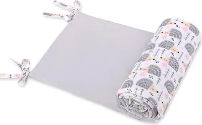 Produktbild von Universelle Bettumrandung für Kinderbett, antiallergisch und bettbar, Igelgrau
