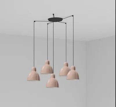 Image de Suspension FARO VENICE à 5 ampoules, rose