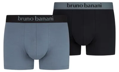 Produktbild von Bruno Banani Herren Unterhose Short Flowing 2er Pack Mondgrau Schwarz