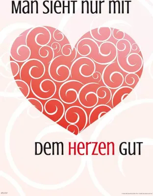 Produktbild von Motivational Poster Man sieht nur mit dem Herzen gut
