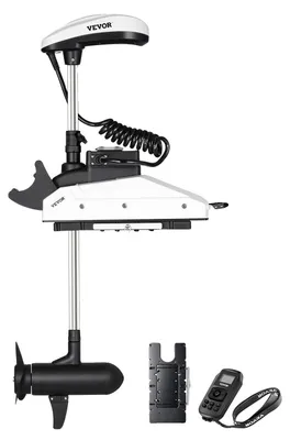 Obrázek produktu pro Elektrický závěsný motor VEVOR, 12 V, tah 25 kg, s GPS, 10 rychlostí, pro kajaky, rybářské čluny, hřídel 105 cm