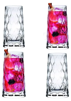 Produktbild von Pasabahce Leafy Longdrinkgläser – 4er Set, 450 ml