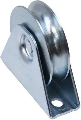 Produktbild von Kranantriebswelle mit Schwenkachse - Befestigung mit Hakenkettenklammer - 50mm Durchmesser - Zinkoxidbeschichtet - Seilzug mit Rastenklammer