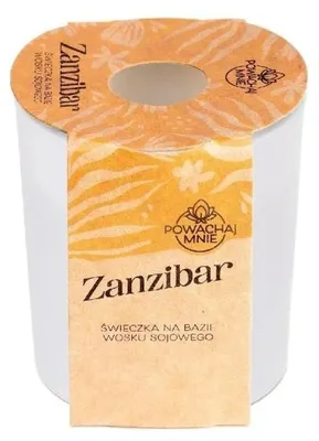 Immagine prodotto di Candela alla soia "Annusami" Zanzibar bianca - Pavoncella