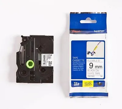 Produktbild von Brother TZe-FX221 - Schwarz auf Weiß - Rolle (0,9 cm x 8 m) 1 Kassette(n) Flexitape - für Brother PT-H200, P-Touch PT-E550, P900, P-Touch Cube Plus PT-P710, P-Touch Pro PT-H111