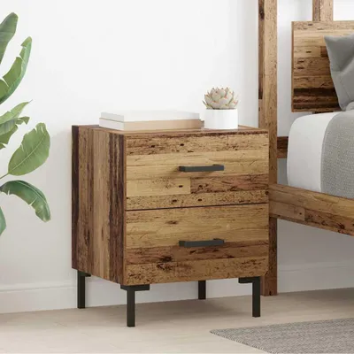 Produktbild von vidaXL Nachttisch 2 stk. Altholz 40 x 35 x 47,5 cm Holzwerkstoff