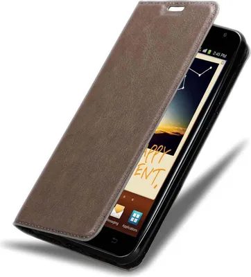 Produktbild von Cadorabo Hülle für Samsung Galaxy NOTE 1 Schutz Hülle in Braun Handyhülle Etui Case Cover Magnetverschluss