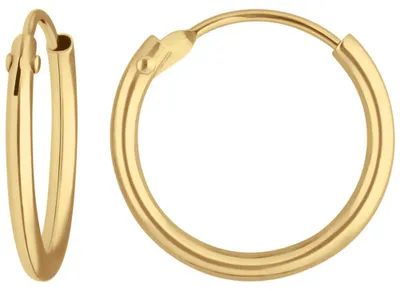 Paar-Ohrringe-Creolen-rund-schlicht-aus-333-Gelbgold-13x1-3mm