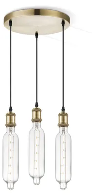 Produktbild von Home Sweet Home Hängeleuchte vintage rund Tube 3L G78 dimmbar E27 klar