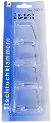 Produktbild von 4er Set Befestigung für Gartentischdecken je ca. 5 x 4,5 cm Klammer