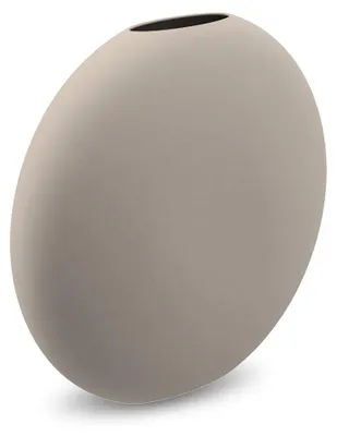 Keramikvase Pastille, sandfarben, Ø 20 cm, Höhe 19 cm