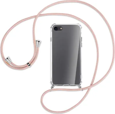 Produktbild von Handykette Backcover-Schutzhülle mit Band (Metall silberfarben) für Apple iPhone 7, iPhone 8 - roségold