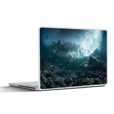 Produktbild von MuchoWow® Laptop Aufkleber Sticker Cover Dunkle Felsen unter Wasser 30x22 cm - Laptop-Sticker