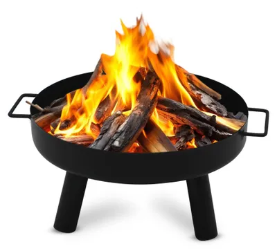 Produktbild von Muntel Feuerschale / Feuerkorb / Gartenkamin – Stahl – Ø57 cm – H32 cm – Schwarz