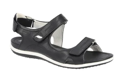 Produktbild von Geox SAND.VEGA Damen Sandalette - Riemchen Sandalen schwarz Freizeit NEU