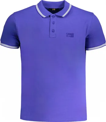Produktbild von Cavalli Class Herren-T-Shirt mit Kragen Gboyega königsblau XXL
